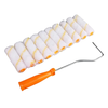 Mini Roller Brush Set Paint Roller Kit Polyester Blend 10cm Smooth Finish Easy Clean for Indoor Outdoor Walls Furniture