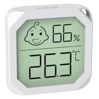 Mini Temperature and Humidity Meter Accurate Readings Comfort Indicators Versatile Placement -20-60℃ 20-99% Humidity Bla