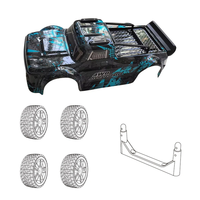 MJX 14301 14302 RC Car Body Shell Assembly with Four Tires Spart Parts 1430A 1430B