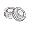 MJX M162 Orignal RC Car Wheel Tire 16300M2 16300C Parts