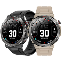 MK68 1.43inch AMOLED Display Compass bluetooth Call Heart Rate Blood Oxygen Monitor Stress Testing Women