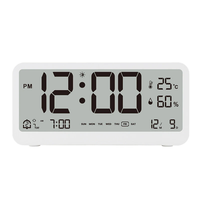 MK8001 LCD Digital Alarm Clock Night Light Electronic Clock Temperature Humidity Calendar Week Display Intelligent Bedro
