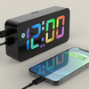 Mlti-function Creative Book Ambient Light RGB Digital Alarm Clock Voice Control Senor Snooze Function Temperature Date 1