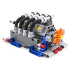 MOC Technology Building Blocks Bricks Power Functions Automotive Speed Gearbox V8 Engine Model Transmission Machinery M