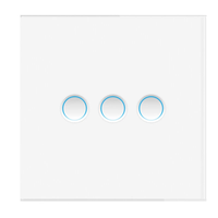 MOES Matter Protocol Tuya Smart Light Switch WiFi Concave Glass Panel Timing Function Voice Control with Alexa/Google/Ap