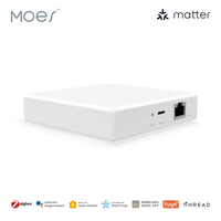 Moes Matter Smart Zigbe Home Bridge Matter Wired Gateway Hub Support Voice Control Via Alexa Google Siri Homekit Smartth