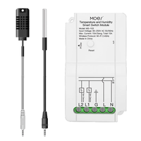 MOES MS-103 Smart WiFi Temperature Humidity Switch Module Sensor Dual Relay Output Smart Life App Wireless Controller Vo