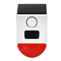 MOES Tuya Smart Outdoor Siren Alarm 120dB Solar Powered WiFi Siren with Remote PIR Sensor IP65 Waterproof Works with Ale