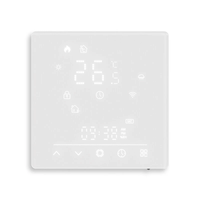 MOES WHT-S02 Tuya Matter Smart WiFi Thermostat Electric/Water/Boiler Heating Glass Panel Temperature Controller Weekly P