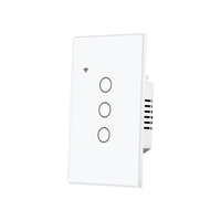 MoesHouse Tuya Smart WiFi Light Switch US Plug 1/2/3/4 Gang Glass Touch Panel APP Remote Control Timing Function Voice C