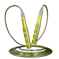 MOGOLD Portable Adjustable Telescopic Non-slip Wire Fitness Jump Rope with Retractable Handle for Professional Sports Tr