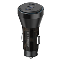 MORBEST C68C3 100W 3-Port USB PD Car Charger Adapter 3USB-C PD3.0 PPS Fast Charging for iPhone 16 16 Pro 15 14 13 Pro Ma