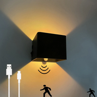 Motion Sensor Rechargeable Wireless Wall Lights Modern Decorative Porch Light Acrylic Rechargeable Wall Lanterns for Hou
