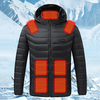 Motorcycle 21 Areas Zone Heated Cotton Jacket with Cap for Outdoor Electrically Heated Cotton Coat With Three Levels Of