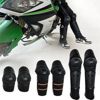Motorcycle Electric Vehicle PU Knee Pads Adjustable Knee Protector Motocross Tactcal Sport Riding Cycling Skating Ski Kn