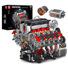 Mould King 10130 Technical Car Building Block Motorized F488 Supercar V-type 8 Cylinder V8 Engine Model Brick Assembly K