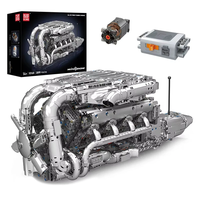 Mould King 10168 Technical Car Engine Twin-Turbo Engine Building Blocks Assembly Kit 2899+PCS Toys Kids Christmas Gifts