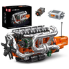 Mould King 10200 Technical Car The Motorized Heavy-Duty Truck Engine Model Building Block Assembly Kit Transmission Bric