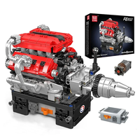 Mould King 10204 Technical Toys MOC Mechanical FE Sports Car V8 Engine Building Block Brick Assembly Kit 750PCS Kids Toy