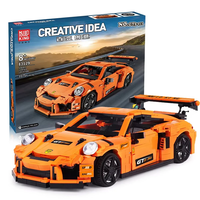 Mould King 13129 GT3-911 Racing Car Vehicle Models Technical Building Block Brick Assembly Kit 1075PCS Science Education