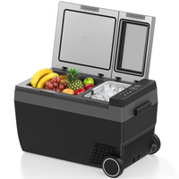 MUDIRO 45L Car Fridge with ICE Maker Freezer Fast Cooling Car Refrigerator Quick Ice Making Mobile Refrigeration System