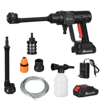 MUDIRO Cordless High Pressure Washer 60bar/870psi 500W Spray Car Washer Cleaner Machine 6 In 1 Water Sprayer EW-S05 21V/