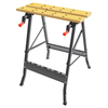 Multi Adjustable Workbench Woodworking Table Foldable Design Thick Wooden Top Heavy Load Metal Frame Efficient Clamping