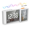Multi-Function LED Clock Dual Alarm Hygrometer FM Radio Temperature Humidity Display Adjustable Brightness USB Charging