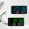 Multi-function LED Digital Wall Clock Borderless Electronic Clock Multifunctional Hanging Standing Clock Simple Digital