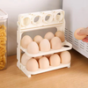 Multi-layer Foldable Anti-drop Egg Organizer Tray with Lid and Handle Egg Holder For Refrigerator-Stackable Egg Storage