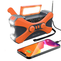 Multifunction Radio Solar Powered Hand Crank Radio FM AM NOAA WB Radio 10000mAh Emergency LED Flashlight Power Bank SOS