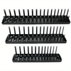 Multifunctional 3-PCS Plastic Socket Organizer Tray Set 1/4-Inch 3/8-Inch 1/2-Inch Metric/Imperial PVC Storage Holder fo