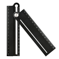 Multifunctional Aluminum Alloy Ruler High Precision 0.1 cm Versatile Measuring Tool Angle Ruler Compass for Drawing Circ