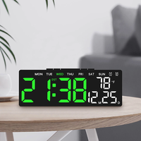 Multifunctional Clock Electronic Clock Simple LED Digital Clock USB Output Bedside Alarm Clock with 3 Level Adjustable B