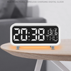 Multifunctional LED Wireless Charging Nightlight Clock Modern LED Bedside Clock with Charging Function and Dimmable Nigh