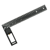 Multifunctional Right Angle Ruler High Carbon Steel 1.5mm Thickness Aluminum Handle 300mm/400mm for Woodworking and Cons