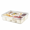 Multifunctional Seal Box For Seasoning Storage Fruit Tray Organization Box Divided Serving Tray with Lids Food Storage B