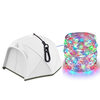 Multifunctional Tent-Shaped LED Lantern With Retractable 10m/15m String Lights Built-in XTE Spotlight Rechargeable Porta