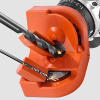 Multipurpose Drill Bit Grinding Sharpener 3 Holders 2 Wheels Steel Construction 11x6x7cm Compact Kitchen Slicers and Cut