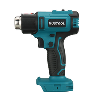 MUSTOOL 2500W 18V 650℃ 550L/min Hot Air Gun with Stepless Speed Switch Used for Soldering,  Welding Pvc,  Shaping,  Drying, 