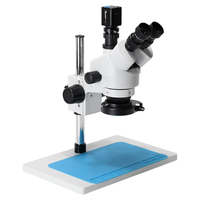 Mustool 7X-45X Binocular Stereo Microscope 2K Camera HDM LED Light for Phone Repair Soldering 24MP CMOS Sensor 100mm Wor