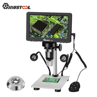 Mustool DM9 Digital Microscope 7-inch 1200X Magnifying w/Reflect cover High Resolution 1080FHD Video Adjustable LED Ligh