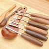 MYTEC 12pcs Wood Carving Chisel Set Walnut Handle 65Mn High Carbon Steel Sharp Blade Professional Woodworking Carving To