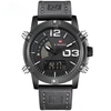 NAVIFORCE Fashion Sport Watches Analog Date Clock Men Quartz Watch Luminous Waterproof Genuine Leather Strap Wristwatch