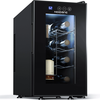 NEEDONE 23L 8-Bottle Wine Fridge Freestanding Thermoelectric Wine Cooler Black