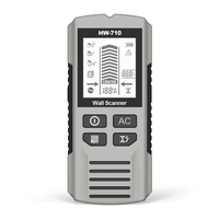 New 6-in-1 HW-710 Wall Scanner Stud Finder Handheld Sensor with LCD Display Metal and AC Wire Detection