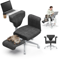 NEWTRAL FREEDOM-X FB Standard Edition with Armrests Multi-Posture Cross-legged Chair Short Lint PU Wheel