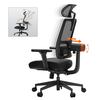 Newtral MagicH002 Ergonomic Home Office Chair,  High Back Desk Chair with Unique Adaptive Lumbar Support,  Adjustable Head