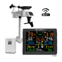 NicetyMeter 0320 7 In 1 Wifi Wireless Weather Station Clock Indoor Outdoor Thermometer Hygrometer with Outdoor Sensor /