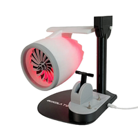 NIKOLATOY Creative Desktop JetFan Turbine Engine Shape Equipped with Humidifier Red/Blue Tail Lights Science Discovery T